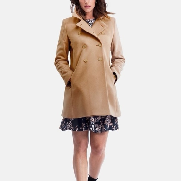 Isabella Oliver Jackets & Blazers - Isabella Oliver Maternity Camel Peacoat Pea Coat Double Breasted Size 12